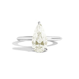 Shahla Karimi Jewelry Old Mine Pear 14K Gold Ring on a white background