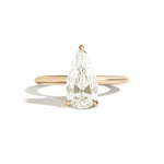 Shahla Karimi Jewelry Old Mine Pear 14K Gold Ring on a white background