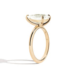 Shahla Karimi Jewelry Old Mine Pear 14K Gold Ring on a white background