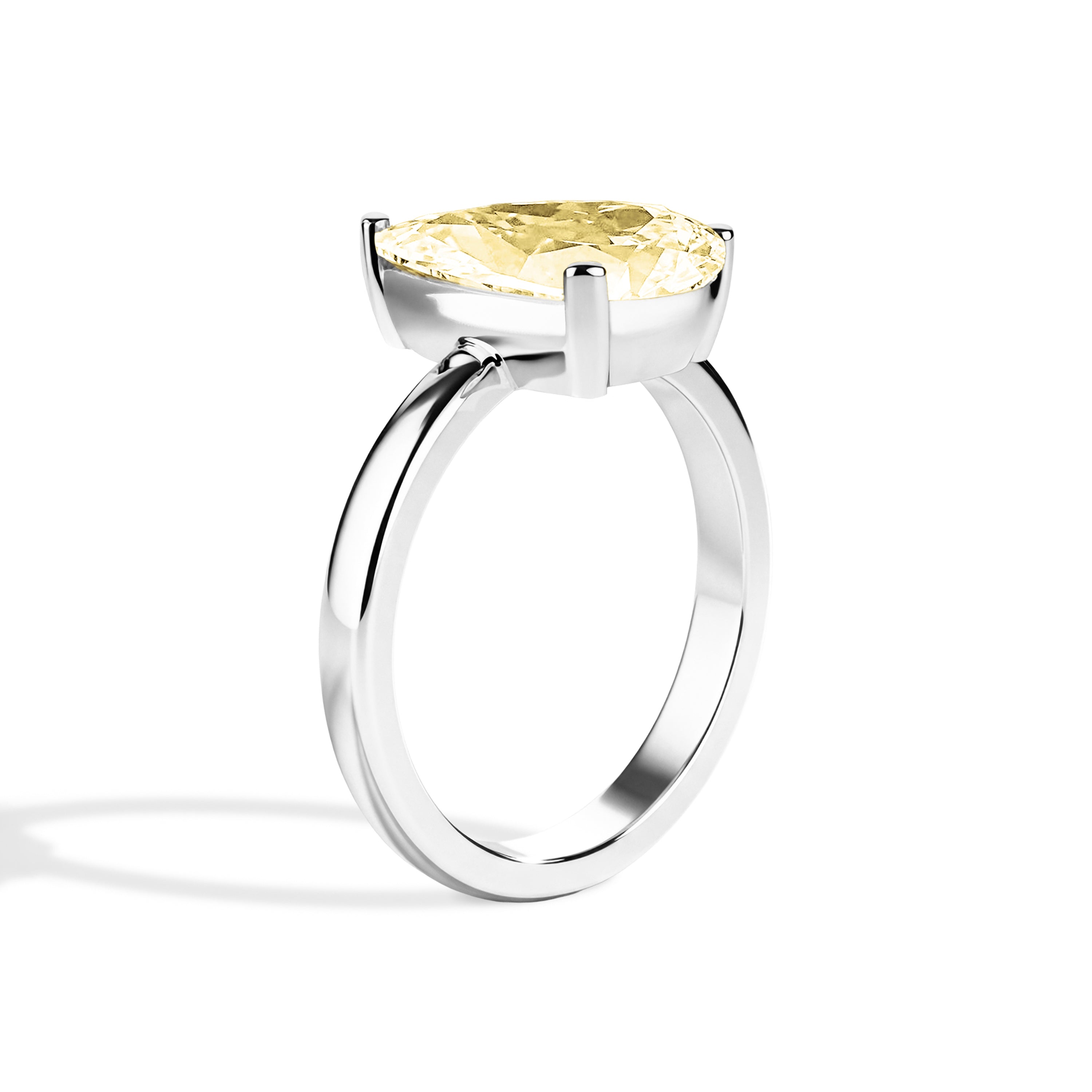 Shahla Karimi Jewelry Old Mine Pear 14K Gold in a white background