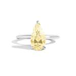Shahla Karimi Jewelry Old Mine Pear 14K Gold Ring on a white background