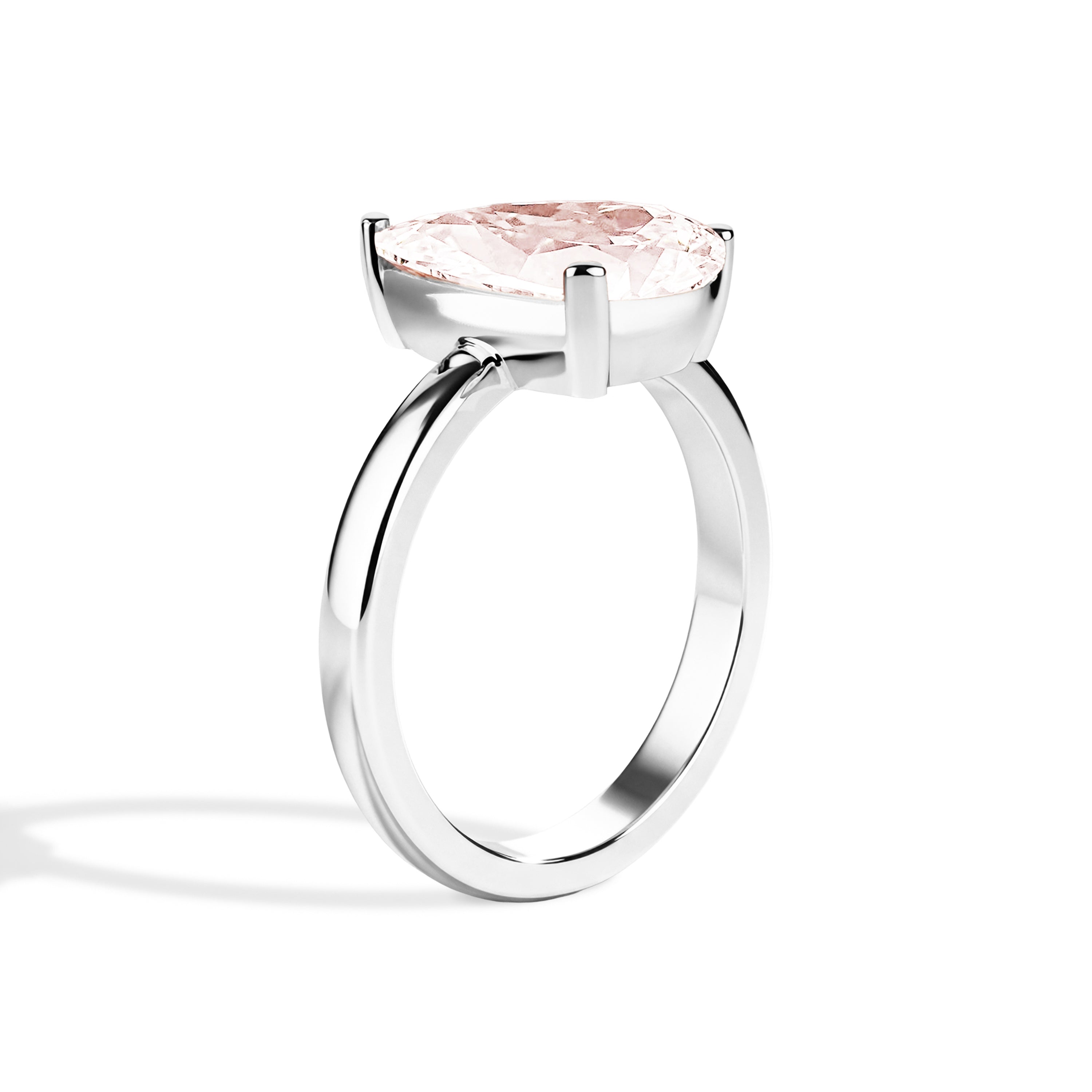 Shahla Karimi Jewelry Old Mine Pear 14K Gold Ring on a white background