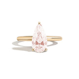 Shahla Karimi Jewelry Old Mine Pear 14K Gold Ring on a white background
