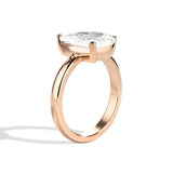 Shahla Karimi Jewelry Old Mine Pear 14K Gold Ring on a white background