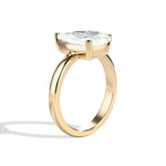 Shahla Karimi Jewelry Old Mine Pear 14K Gold Ring on a white background