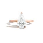 Shahla Karimi Jewelry Old Mine Pear 14K Gold Ring on a white background