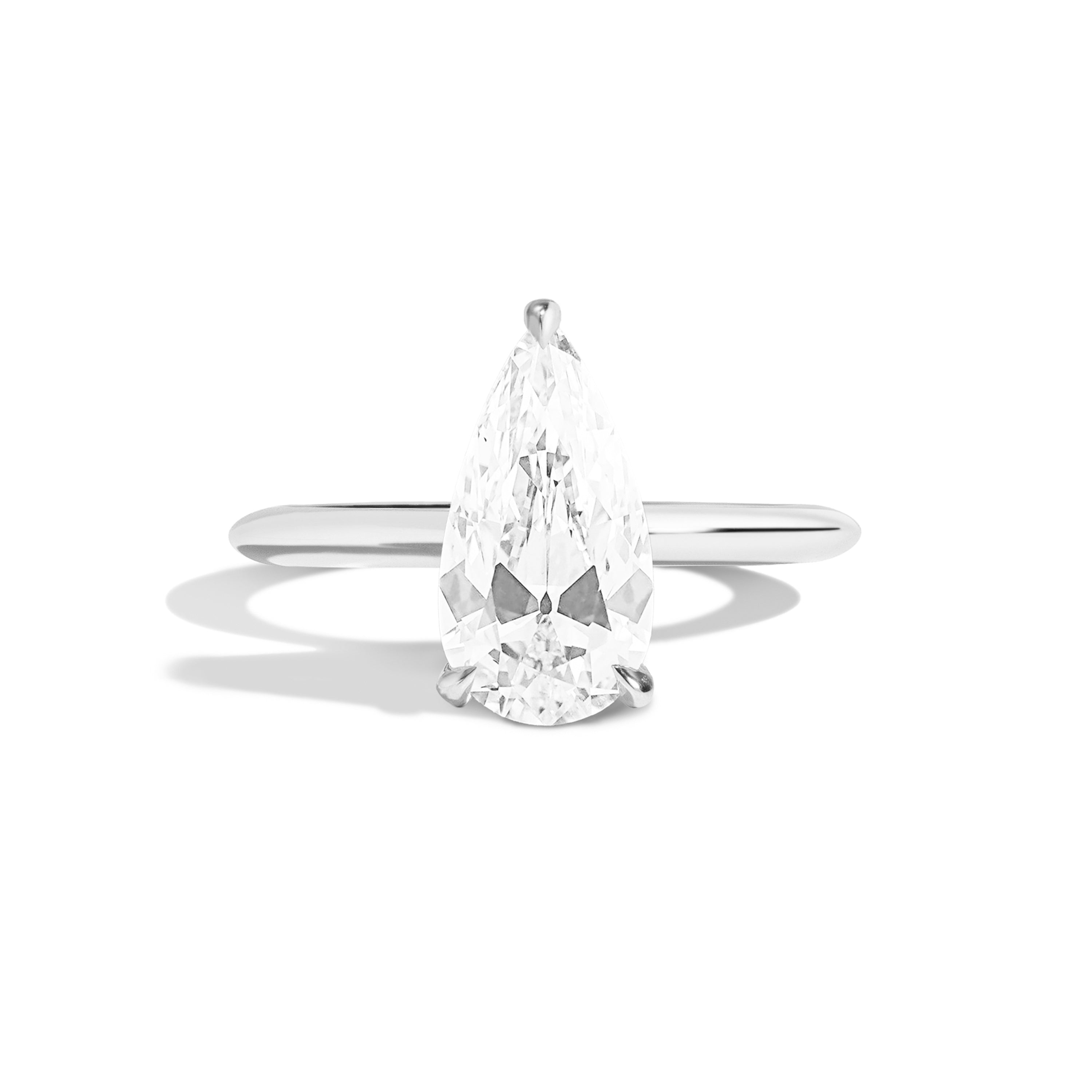 Shahla Karimi Jewelry Old Mine Pear 14K Gold Ring on a white background