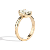 Shahla Karimi Jewelry Old Mine Emerald 14K Gold Ring on a white background