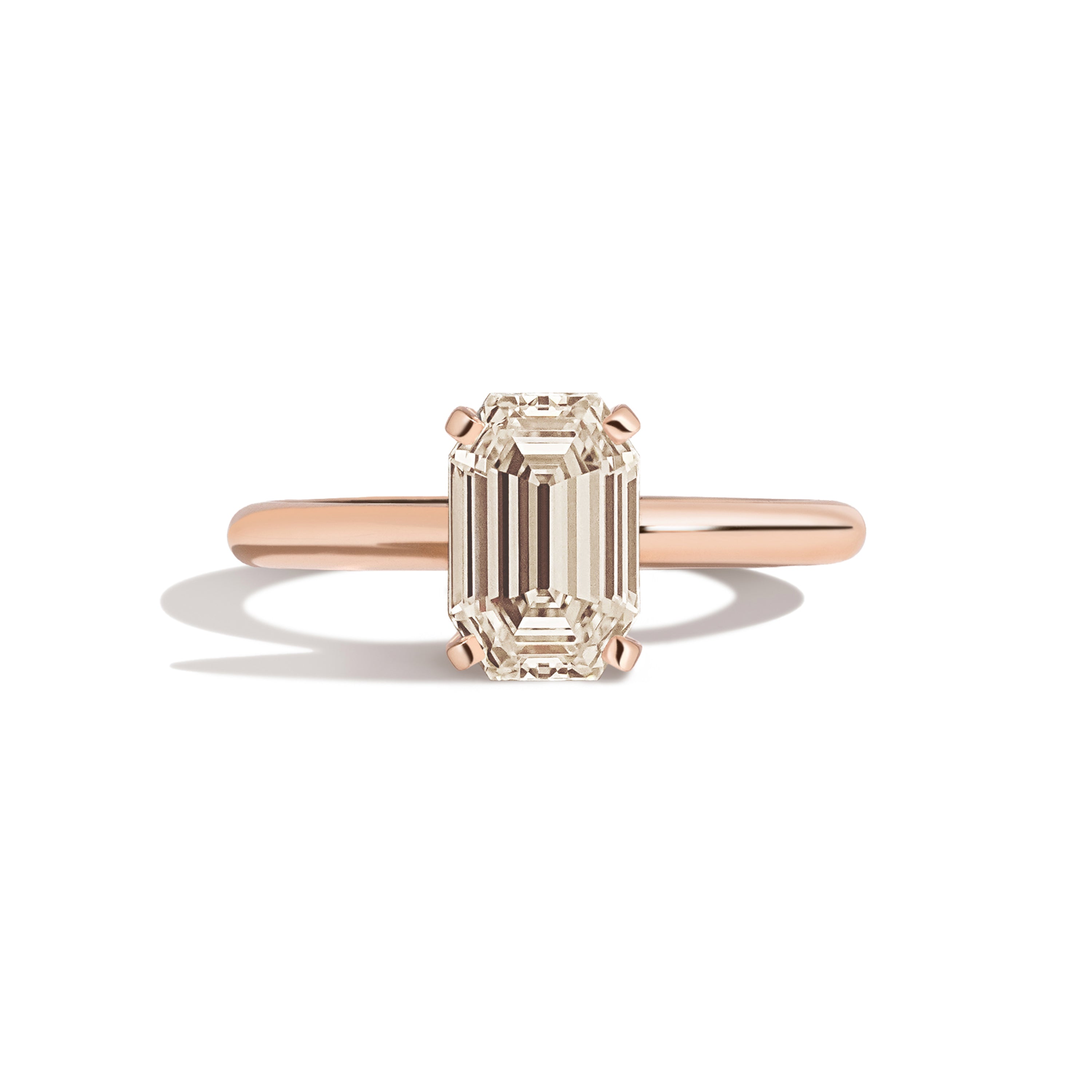 Shahla Karimi Jewelry Old Mine Emerald 14K Gold Ring on a white background