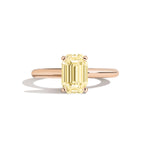 Shahla Karimi Jewelry Old Mine Emerald 14K Gold Ring on a white background