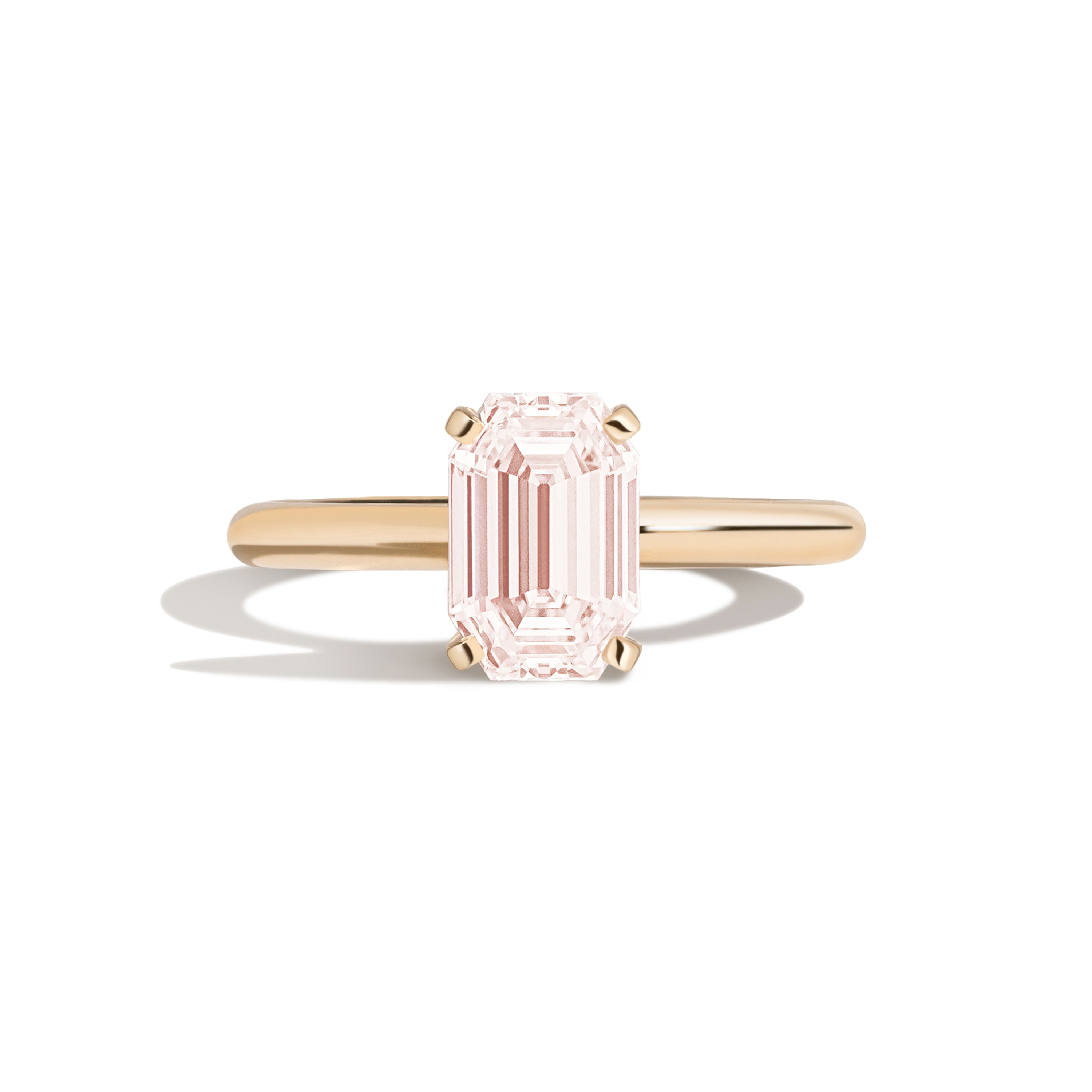 Shahla Karimi Jewelry Old Mine Emerald 14K Gold Ring on a white background 