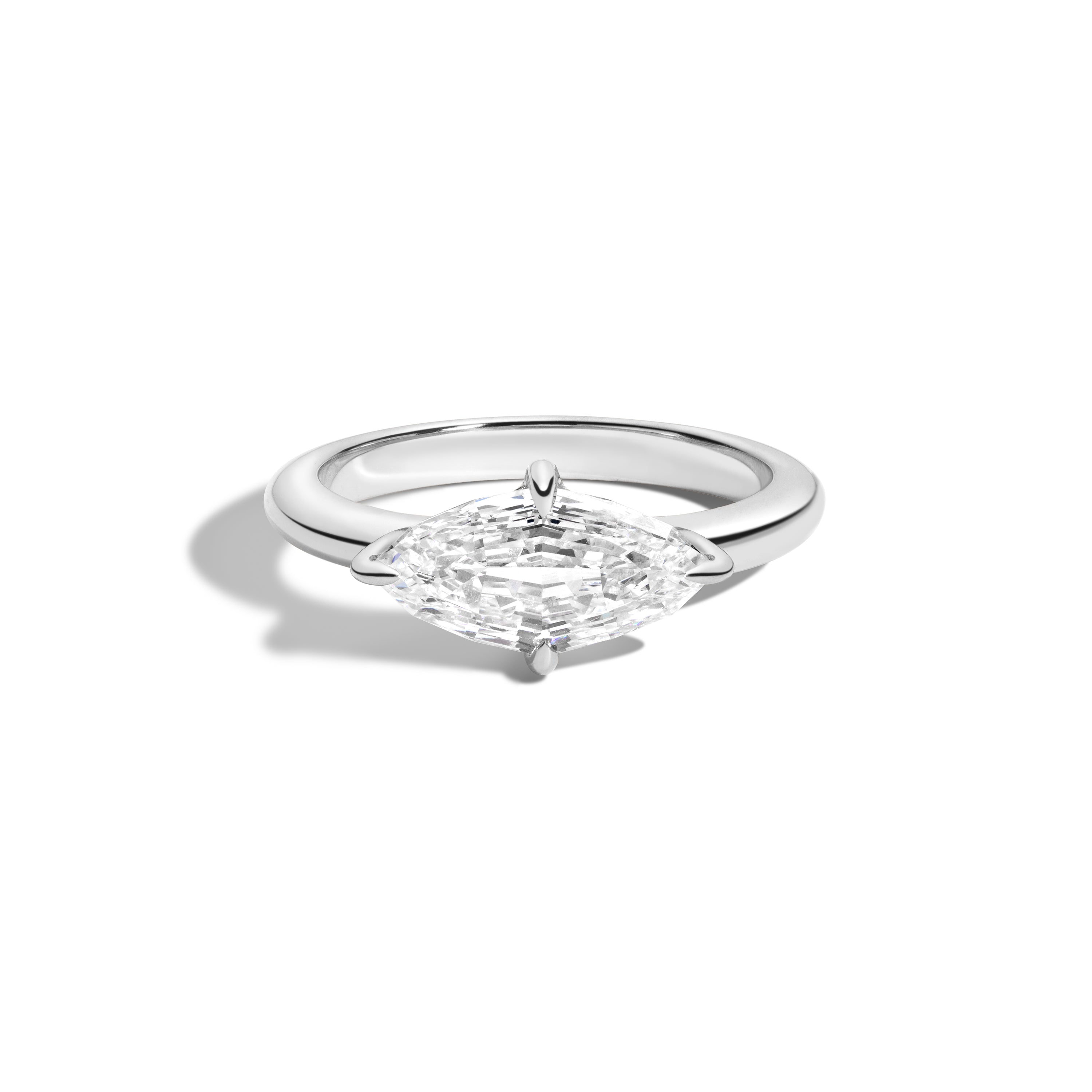 Shahla Karimi East-West Step Cut Marquise Ring 14K White Gold