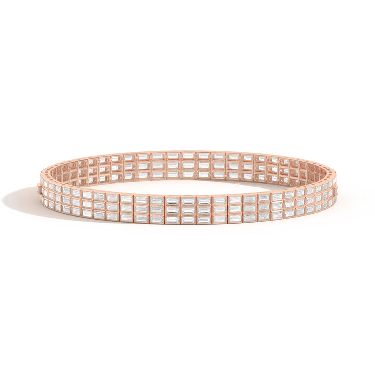 Shahla Karimi Jewelry Rockefeller Diamond Baguette Choker 14K Rose Gold