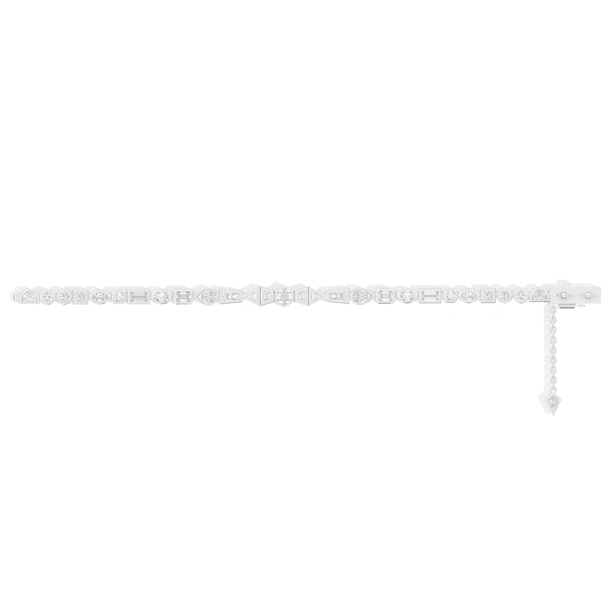 Shahla Karimi Jewelry Azadi Tennis Bracelet 14K White Gold