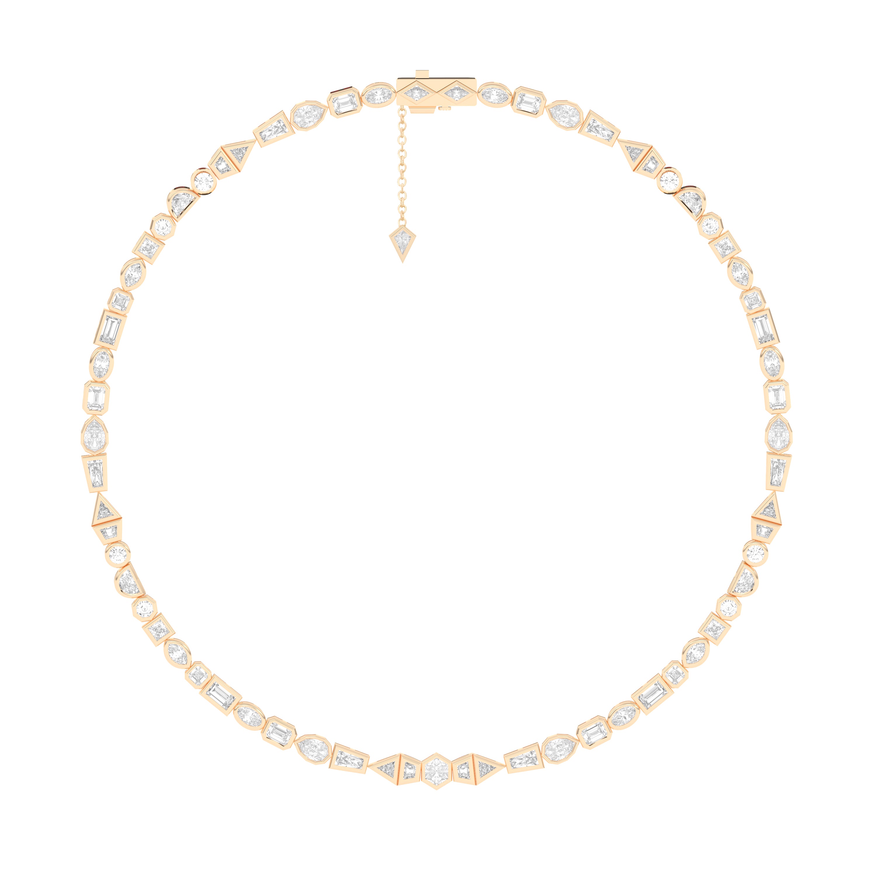 Shahla Karimi Jewelry Azadi Tennis Necklace 14K Yellow Gold