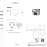 Diamond certification report with IGI logo on a white background
