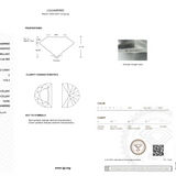 Diamond certification report with IGI logo on a white background