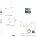 Diamond certification report with IGI logo on a white background
