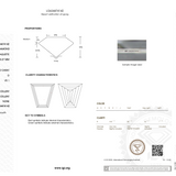 Diamond certification report with IGI logo on a white background