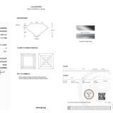 Diamond certification report with IGI logo on a white background