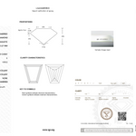 Diamond certification report with IGI logo on a white background
