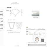 Diamond certification report with IGI logo on a white background