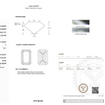 IGI certification for lab grown diamond on white background