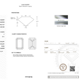 IGI certification for lab grown diamond on white background