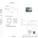 IGI certification for lab grown diamond on white background