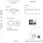IGI certification for lab grown diamond on white background