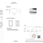 Diamond certificate with IGI logo and white background