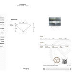 Diamond certification report with IGI logo on a white background