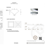 IGI Certification for lab grown diamond on white background
