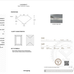 IGI Certification for lab grown diamond on white background
