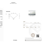 IGI Certification for lab grown diamond on white background