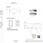 Diamond certification report with IGI logo on a white background