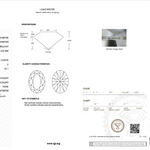 Diamond certification report with IGI logo on a white background