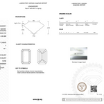 Diamond grading report with IGI logo on a white background