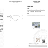 Diamond certification with IGI logo on a white background