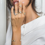 Shahla Karimi Pear + Lucky Gap Ring 14K Yellow Gold