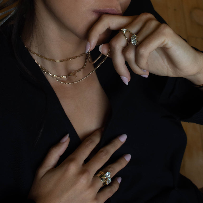 Shahla Karimi Shahla's Signature Railless Emerald Engagement Ring 14K Yellow Gold