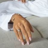 Shahla Karimi Long Baguette V Ring 14K Yellow Gold