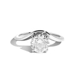 Shahla Karimi Brilliant Eye Ring in 14K White Gold or Platinum and White Diamond