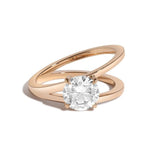 Shahla Karimi Jewelry Brilliant V Ring in 14K/18K Yellow Gold and White Diamond