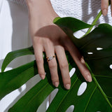 Shahla Karimi Jewelry Marquise V Ring in 14/18K Yellow Gold on Model