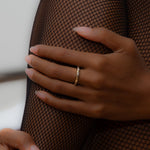 Shahla Karimi Jewelry Le Corbusier Puff Set Baguette Band 14K Yellow Gold