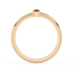 Baguette Stacking Ring with Ruby by Shahla Karimi on white background