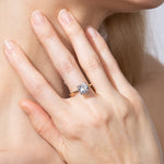 Shahla Karimi Brilliant Barely There Band in 14K/18K Yellow Gold and White Diamond on Model