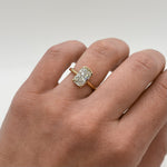 Shahla Karimi Ando Cushion Sloping Semi-Bezel Ring  14K Yellow Gold