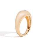 Shahla Karimi Bombe Ring with Heart Yellow Gold